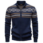 Pull homme zippé à motifs