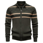 Pull homme zippé à motifs
