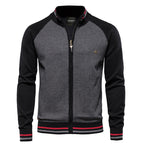 Pull homme zippé bicolore