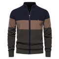 Pull homme zippé colorblock