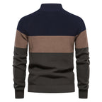 Pull homme zippé colorblock