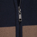 Pull homme zippé colorblock