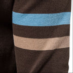 Pull homme zippé rayé