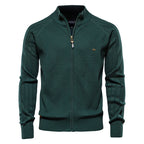Pull homme zippé texturé