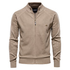Pull homme zippé texturé