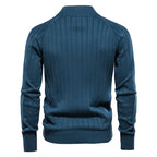 Pull homme zippé texturé