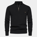 Pull homme col montant zippé