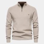 Pull homme col montant zippé