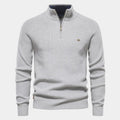 Pull homme col montant zippé