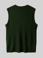 Pull sans manches à col V pour homme