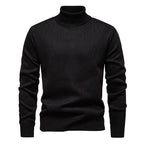 Pull torsadé à col roulé pour homme