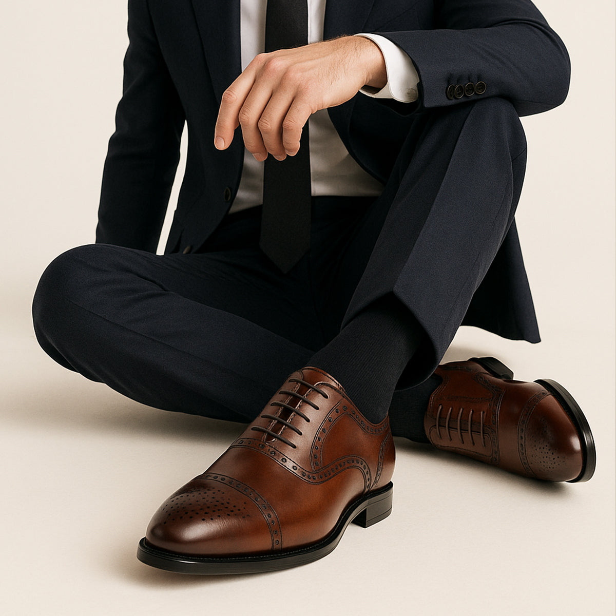Richelieus homme cuir à perforations