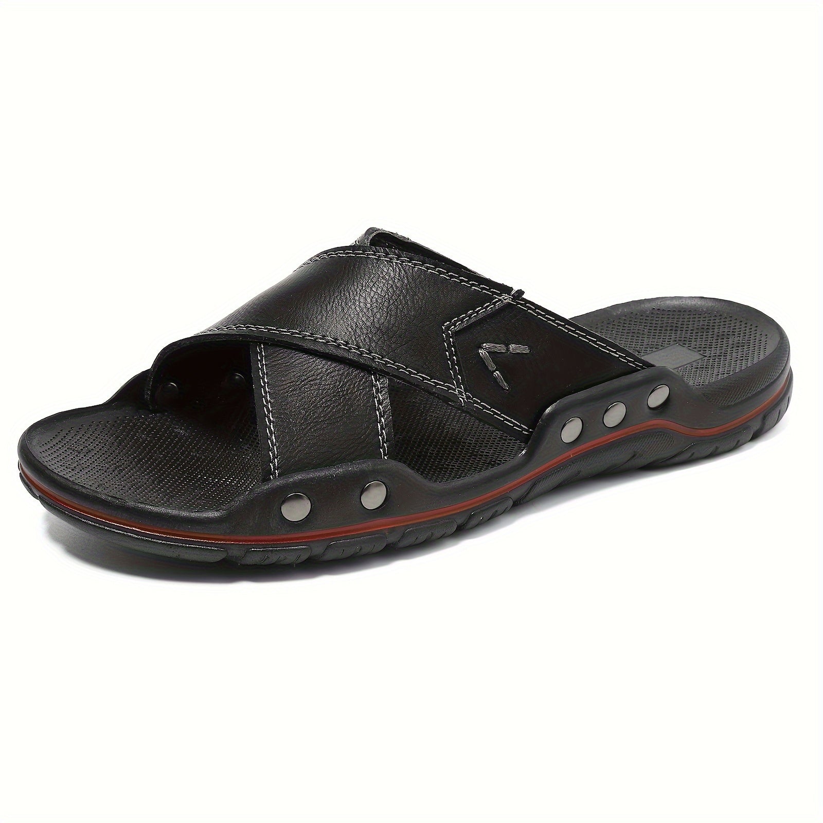 Sandales homme à enfiler à brides croisées