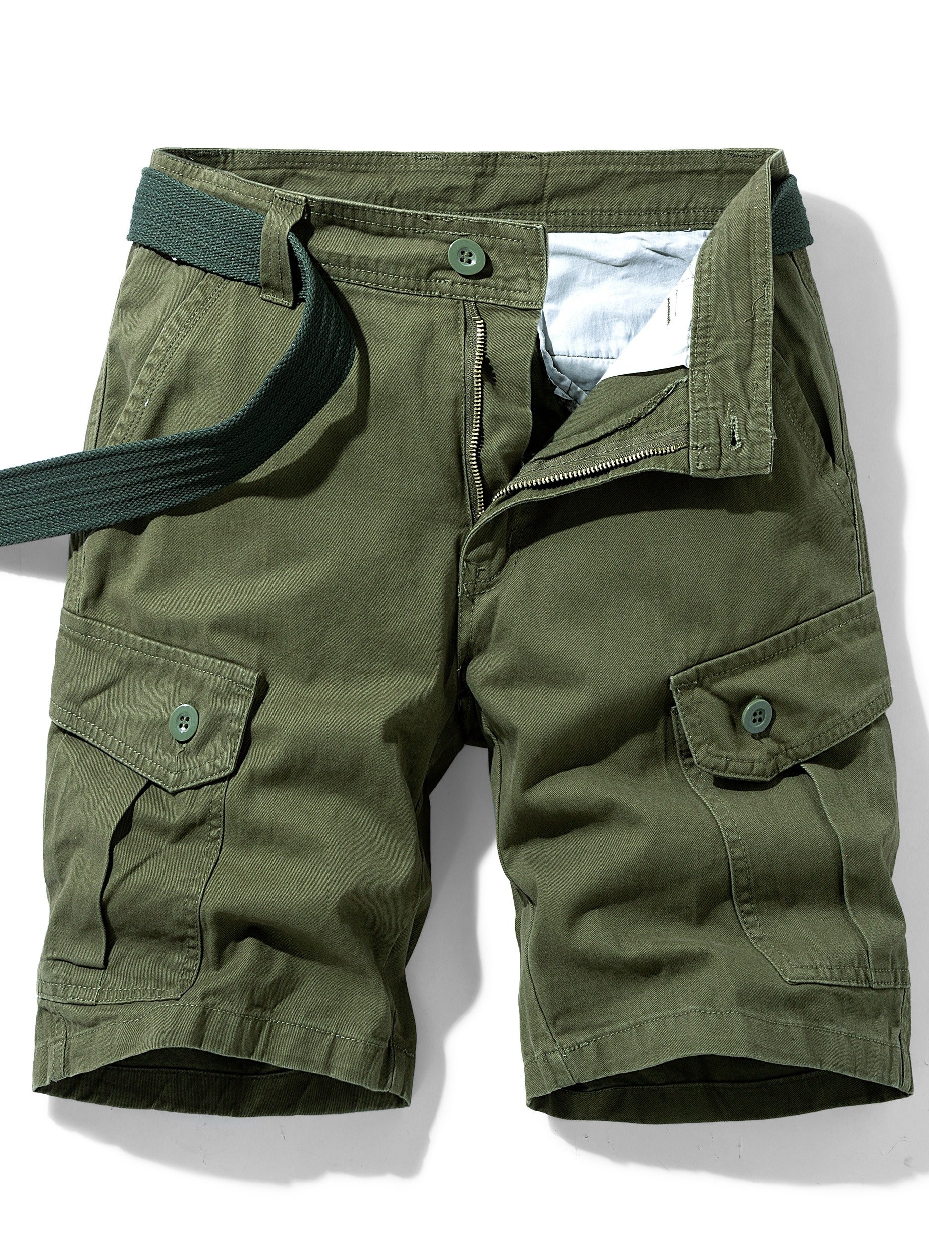 Short cargo homme ceinture intégrée