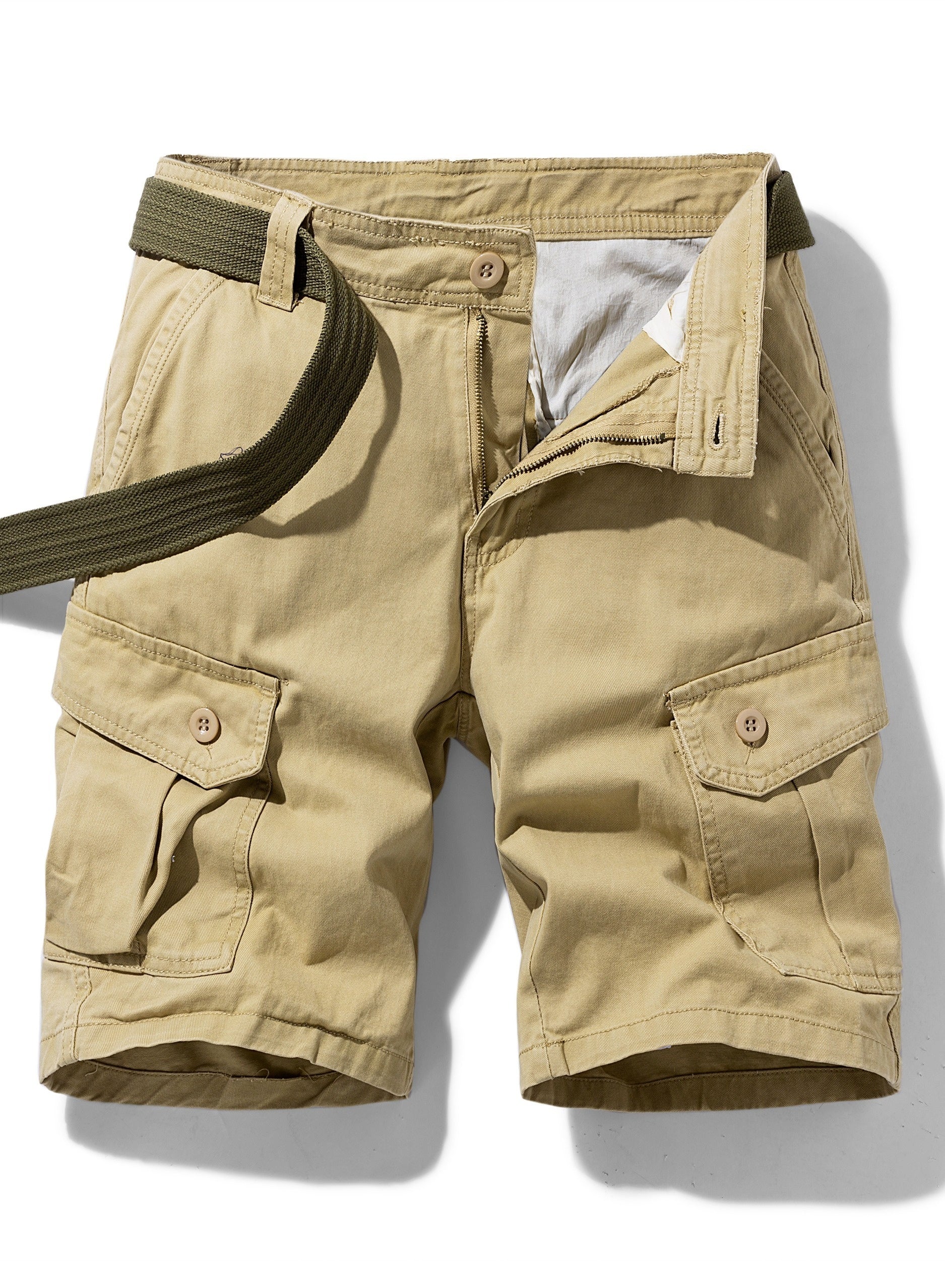 Short cargo homme ceinture intégrée