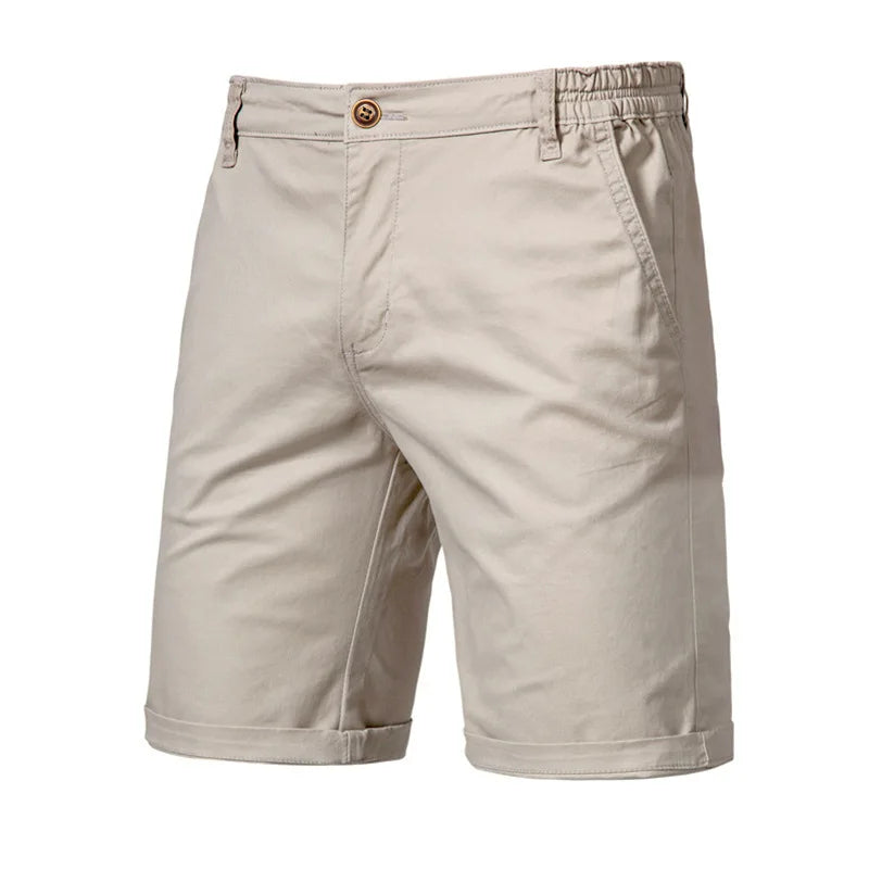 Short homme à taille partiellement élastiquée