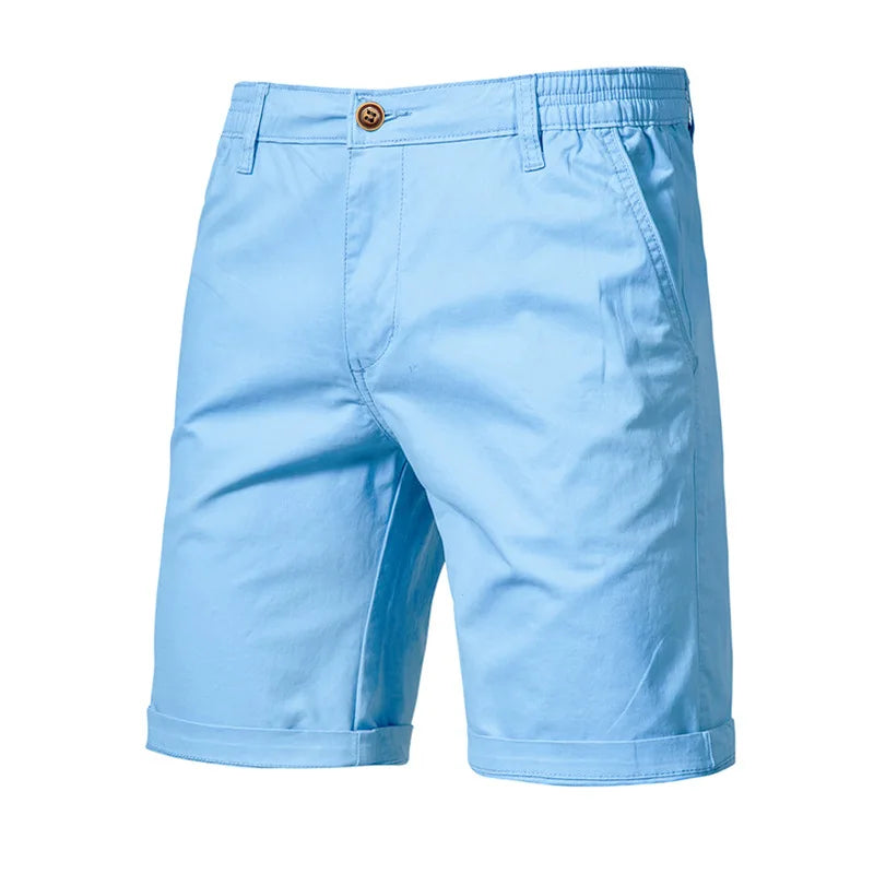 Short homme à taille partiellement élastiquée