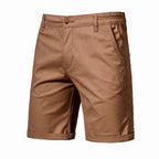 Short homme à taille partiellement élastiquée