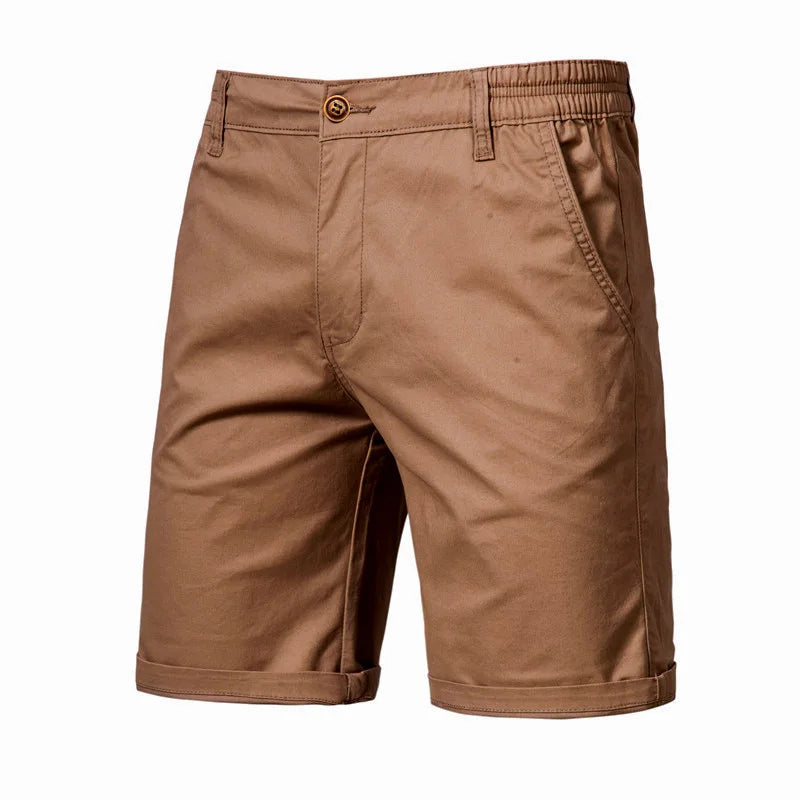 Short homme à taille partiellement élastiquée