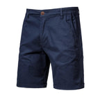 Short homme à taille partiellement élastiquée