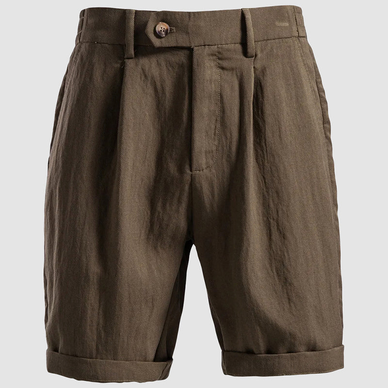 Short homme chino plissé