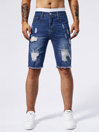 Short homme déchiré coupe droite