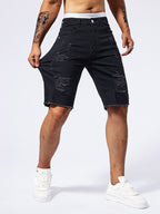 Short homme déchiré coupe droite