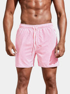 Short homme rayé à cordon