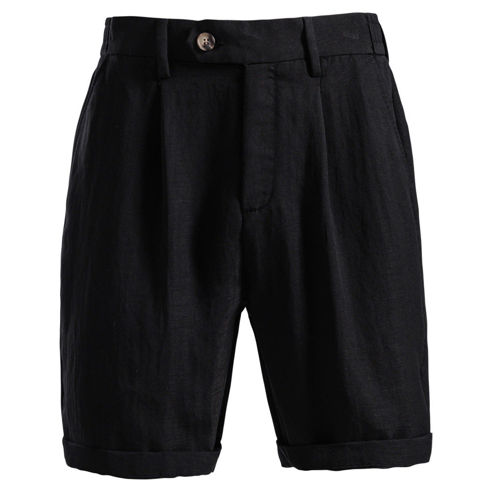 Short homme taille boutonnée