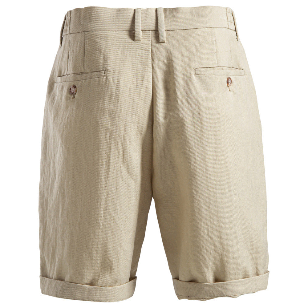 Short homme taille boutonnée