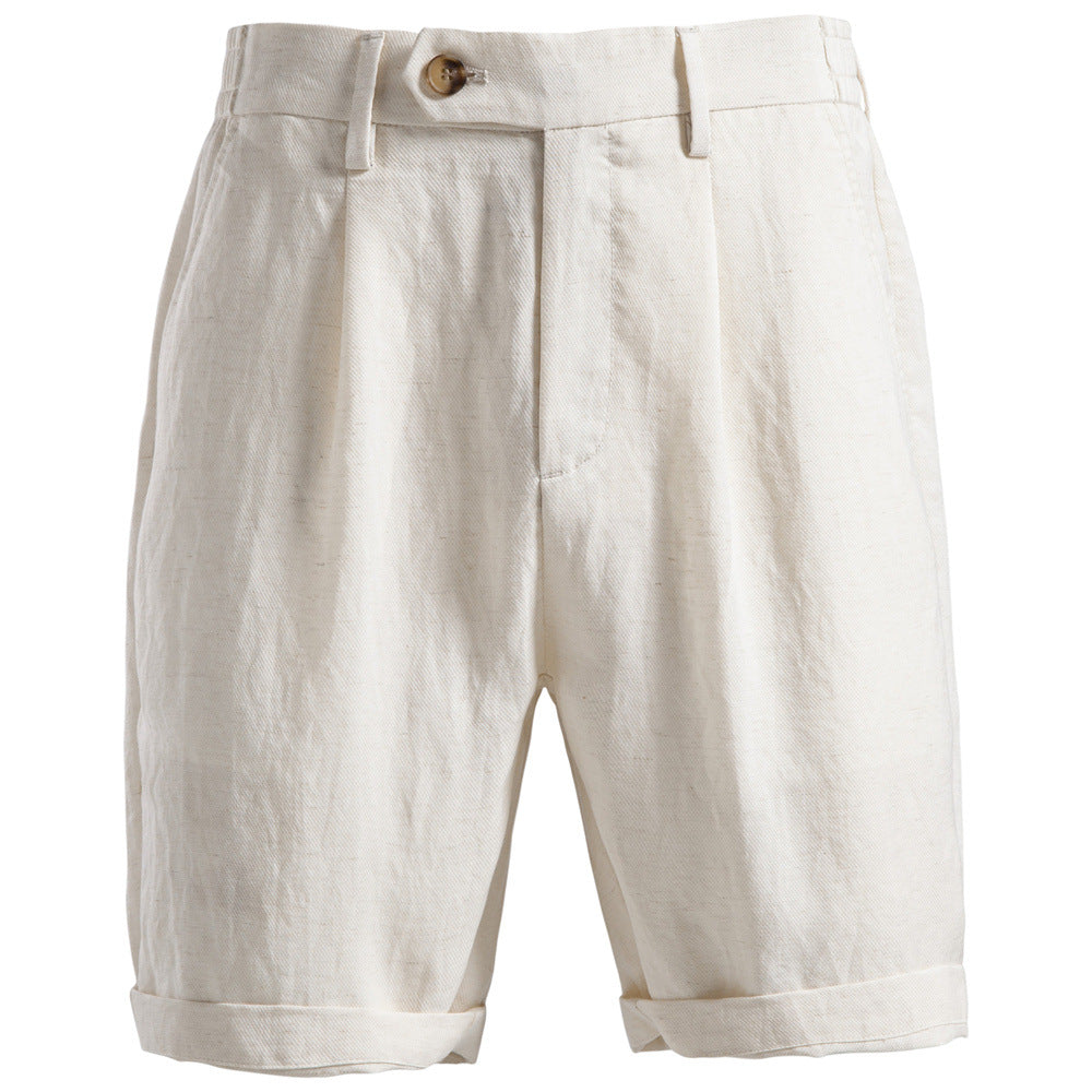 Short homme taille boutonnée