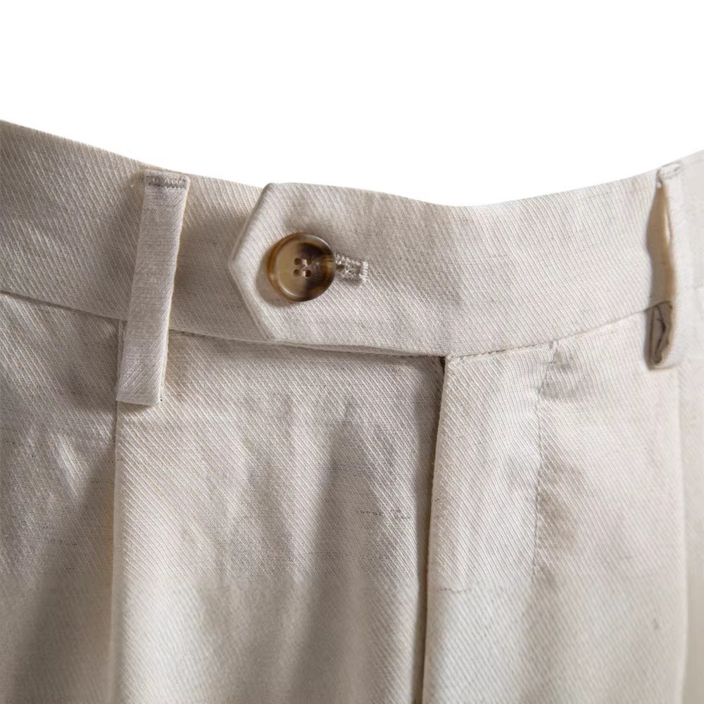 Short homme taille boutonnée