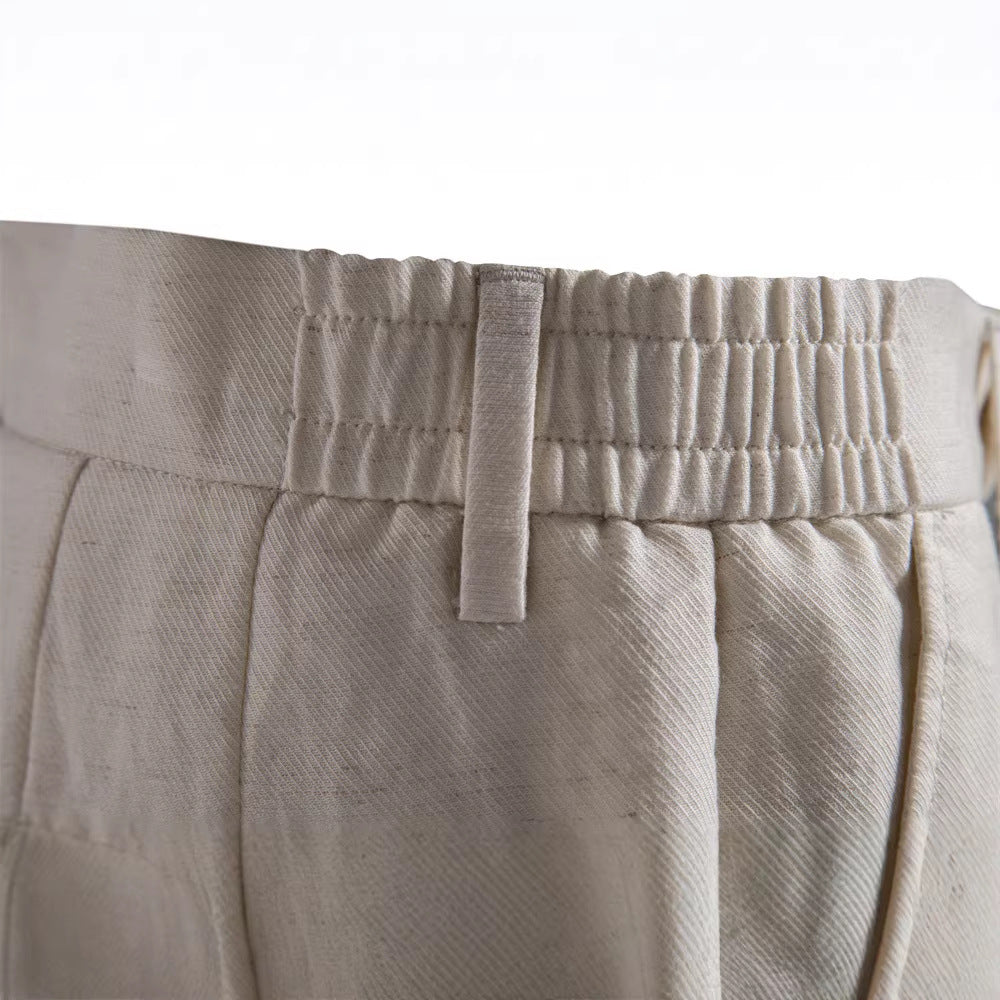 Short homme taille boutonnée