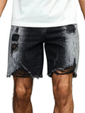 Shorts à Ourlet Effiloché pour Hommes