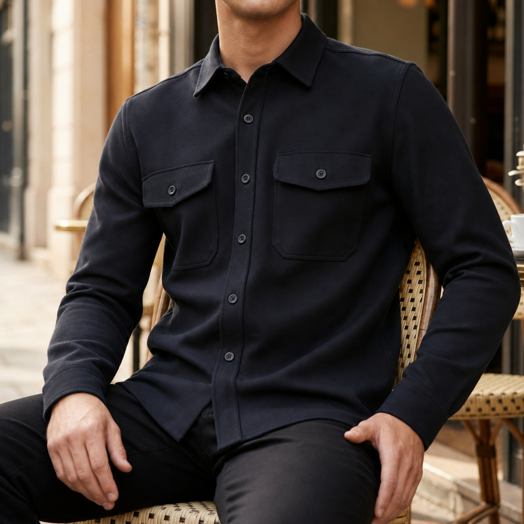 Surchemise homme boutonnée à poches poitrine