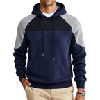 Sweat à capuche homme à empiècements contrastants