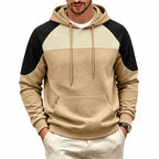 Sweat à capuche homme à empiècements contrastants