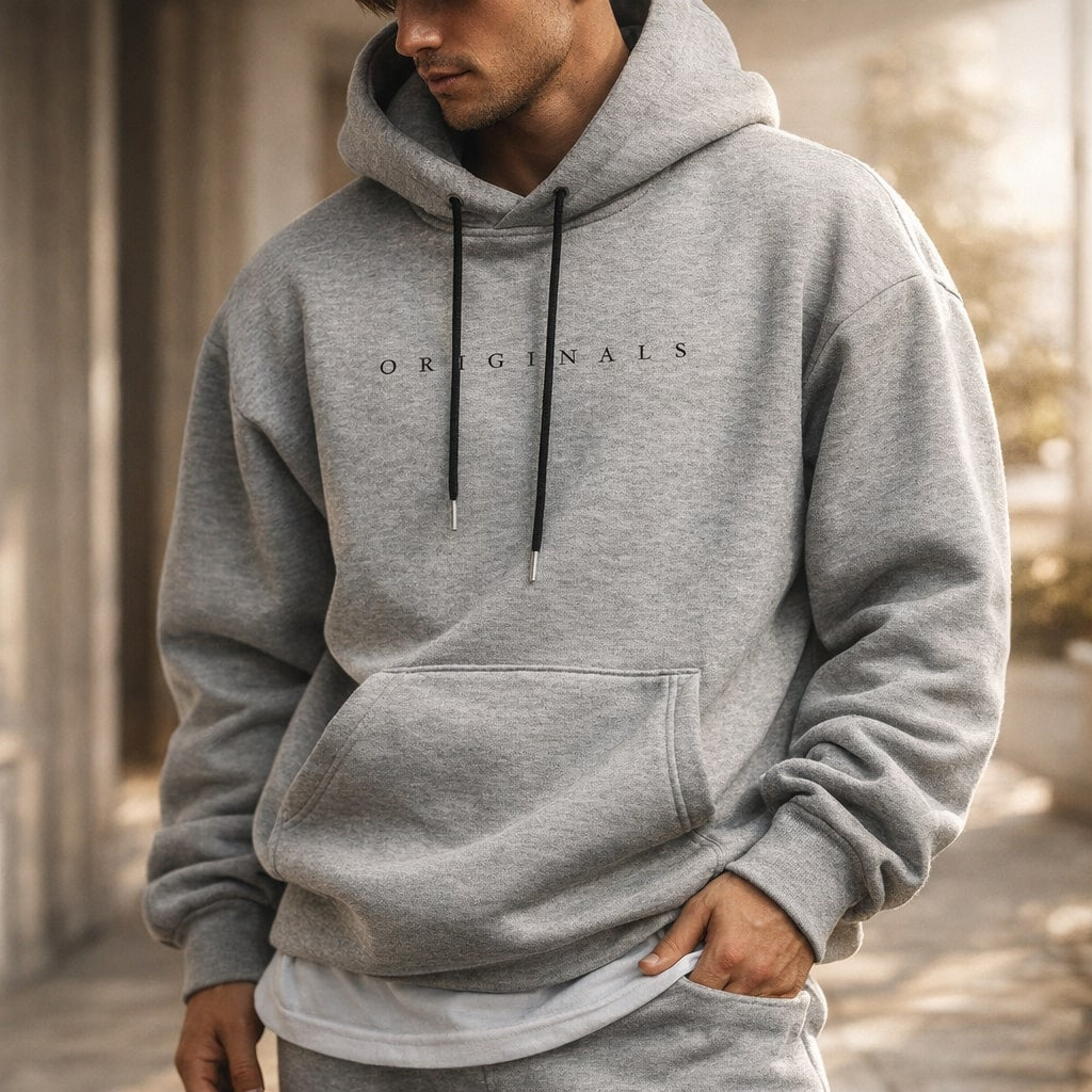 Sweat à capuche homme à poche kangourou