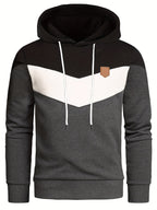 Sweat homme à capuche à empiècements contrastants