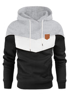 Sweat homme à capuche à empiècements contrastants