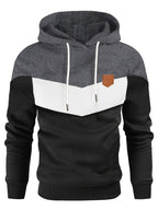 Sweat homme à capuche à empiècements contrastants