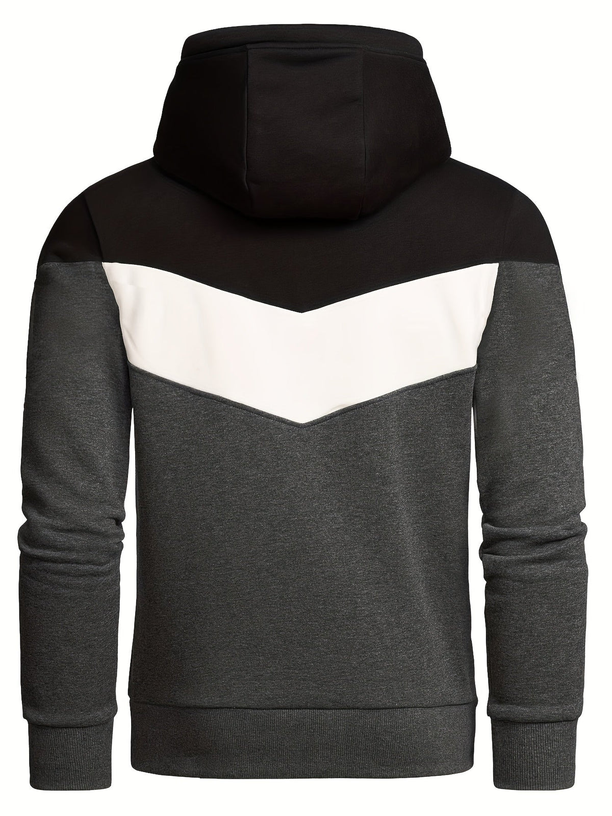 Sweat homme à capuche à empiècements contrastants