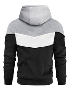 Sweat homme à capuche à empiècements contrastants