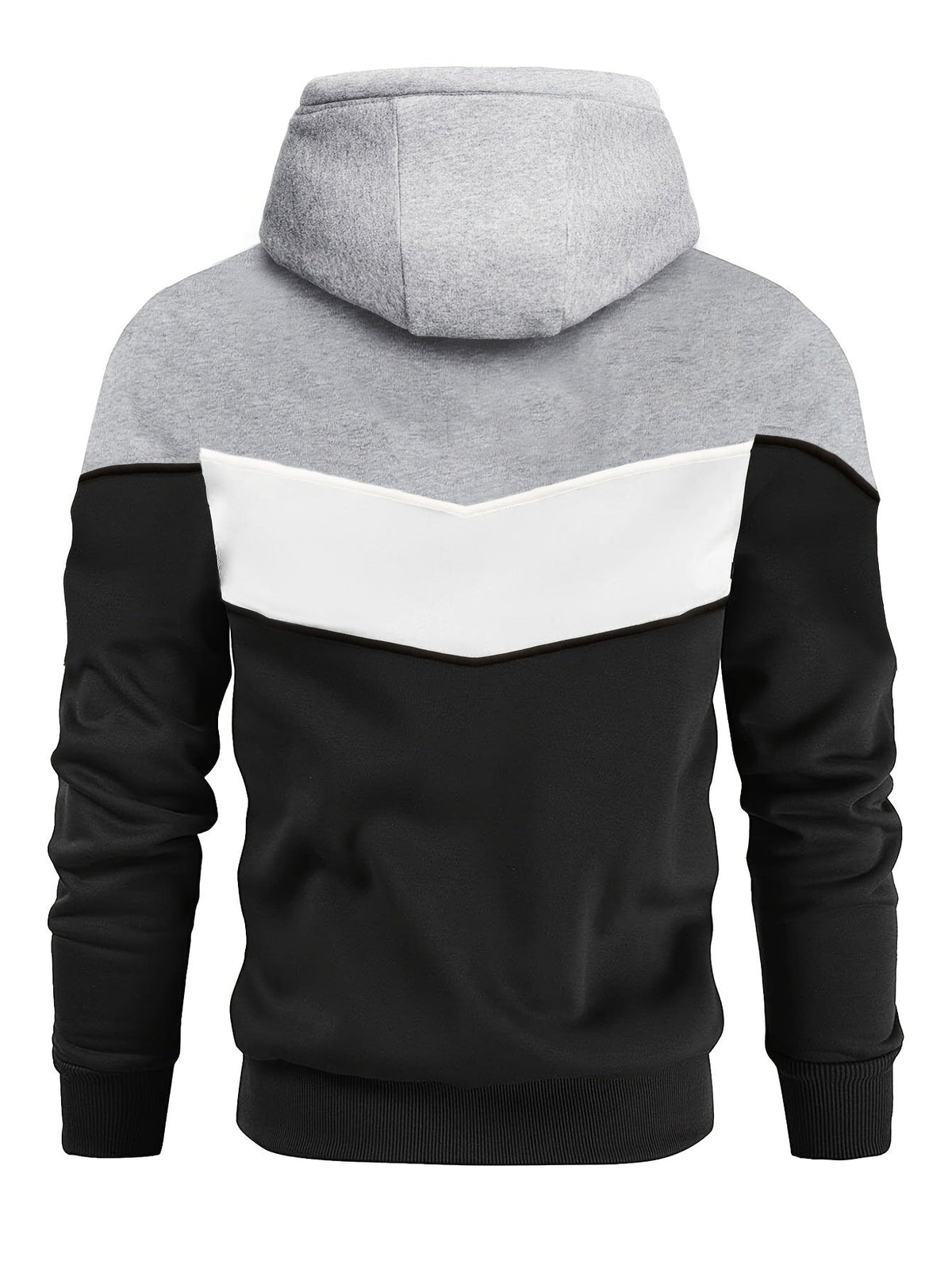 Sweat homme à capuche à empiècements contrastants
