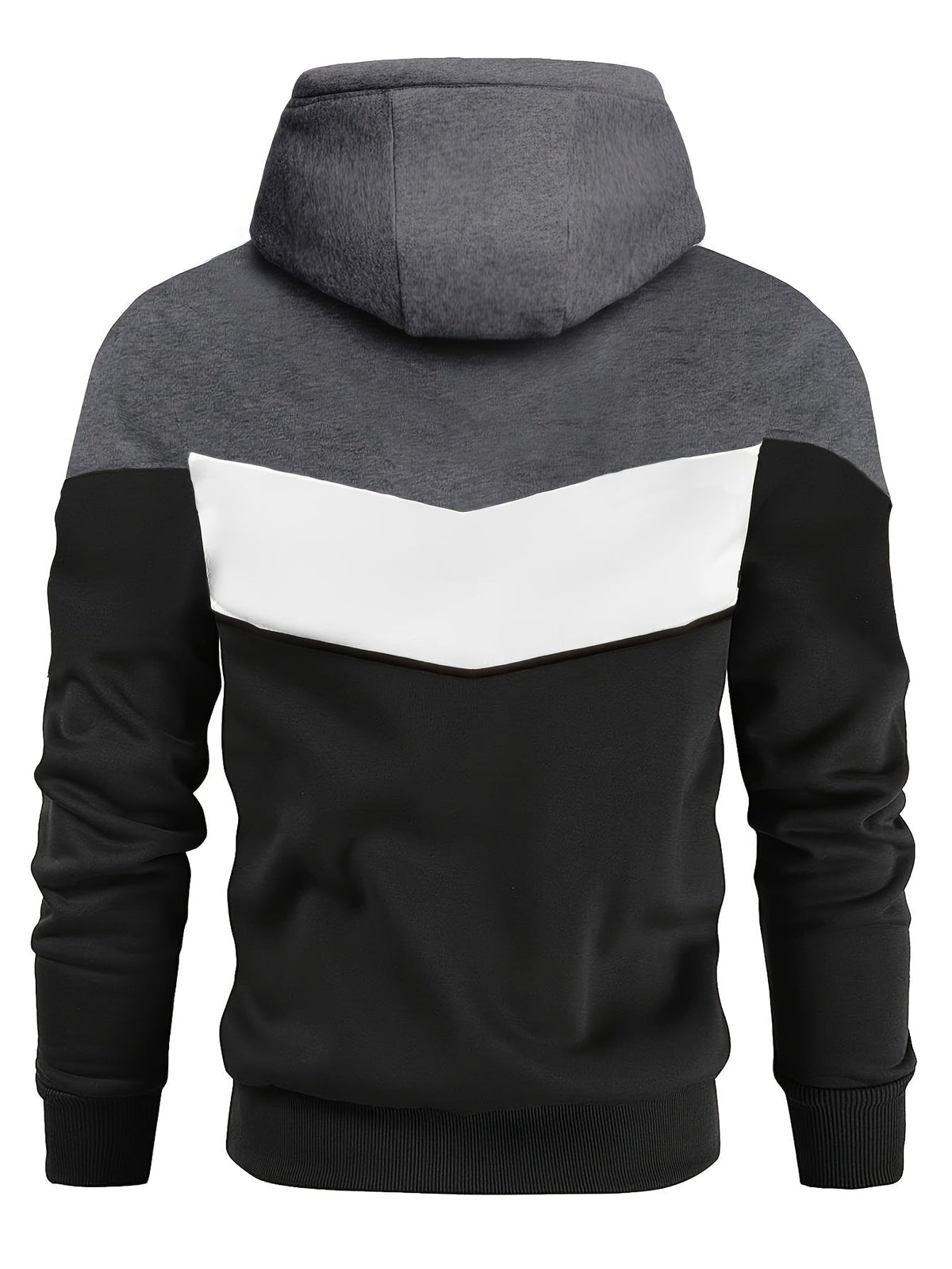 Sweat homme à capuche à empiècements contrastants