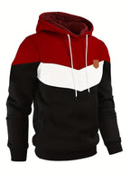 Sweat homme à capuche à empiècements contrastants
