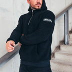 Sweat homme à capuche effet peluche