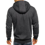 Sweat homme à capuche zippé manches longues