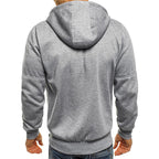 Sweat homme à capuche zippé manches longues
