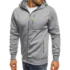 Sweat homme à capuche zippé manches longues